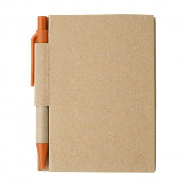 Oranje Notitieboekje | Balpen | Karton