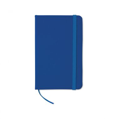 Blauwe A6 notitieboek met logo