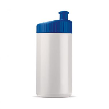 Wit / donker blauw Drinkbidon gekleurd | 500 ml