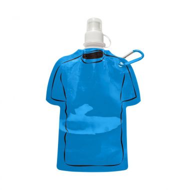 Lichtblauwe Opvouwbaar waterflesje | T-shirt | 450 ml