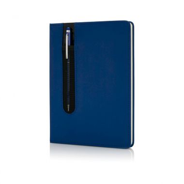 Donkerblauwe Notitieboek A5 | Metalen pen