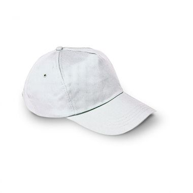 Witte Katoenen cap | Kunststof sluiting