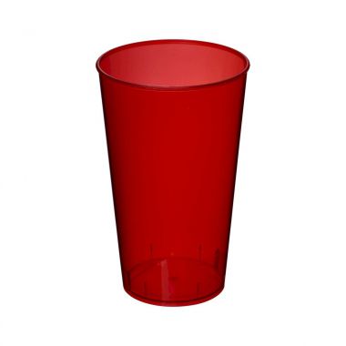 Rode Kunststof drinkbeker | Enkelwandig | 375 ml