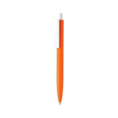 Oranje /  wit Bedrukte pennen