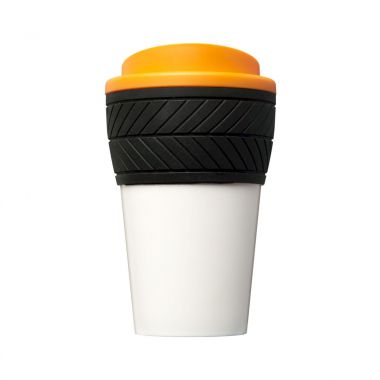Oranje Coffee to go | Geïsoleerd | Siliconen grip | 250 ml