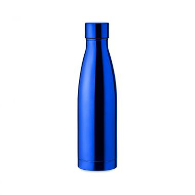 Blauwe RVS drinkfles | Dubbelwandig | 500 ml