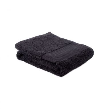 Zwarte Sporthanddoek borduren | 130 x 30 | 450 grams