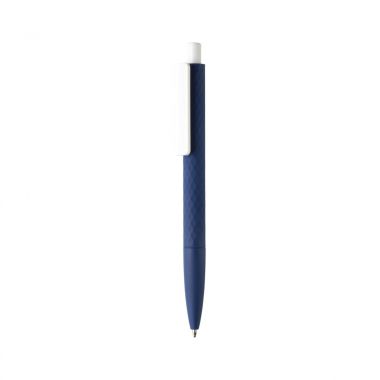 Donkerblauw /  wit Bedrukte pennen