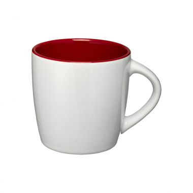 Wit /  rood Trendy koffiemok | 350 ml