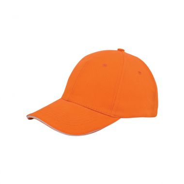 Oranje / wit Cap | Katoen | Incl. borduren