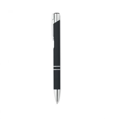Zwarte Aluminium pen | Rubber