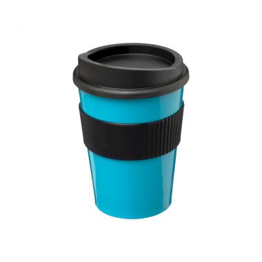 Lichtblauw /  zwart Coffee to go beker | 300 ml