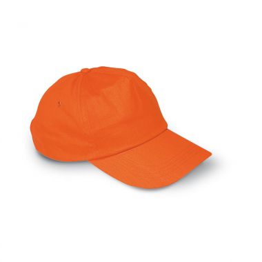 Oranje Katoenen cap | Kunststof sluiting