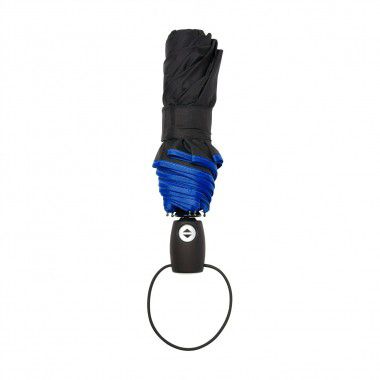 Blauwe Automatisch opvouwbare paraplu | Gekleurde rand