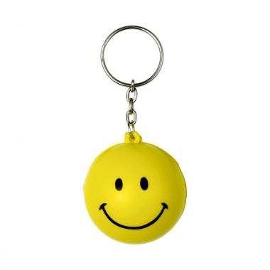 Gele Anti stress sleutelhanger | Smiley