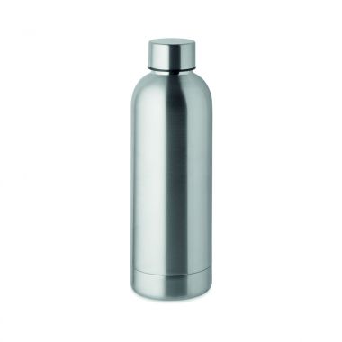 Zilvere Gerecyclede RVS fles | Lekvrij | 500ml
