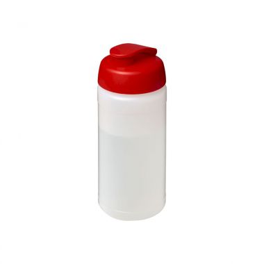 Transparant /  rood Gekleurde drinkfles | 500 ml