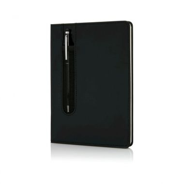 Zwarte Notitieboek A5 | Metalen pen