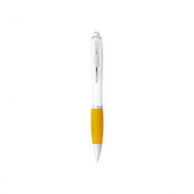 Wit /  geel Balpen gekleurd | Witte houder