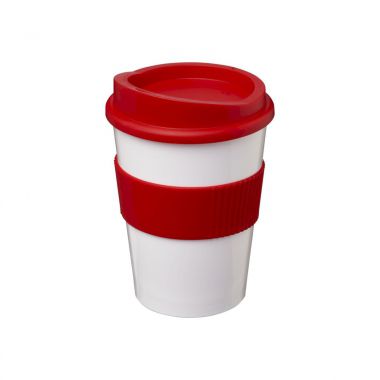 Wit /  rood Coffee to go beker | 300 ml