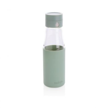 Groene Glazen fles | Hydratatie-tracking | Gekleurde sleeve
