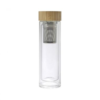 Bruine Glazen thermosfles | 420 ml
