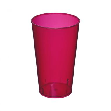 Roze Kunststof drinkbeker | Enkelwandig | 375 ml