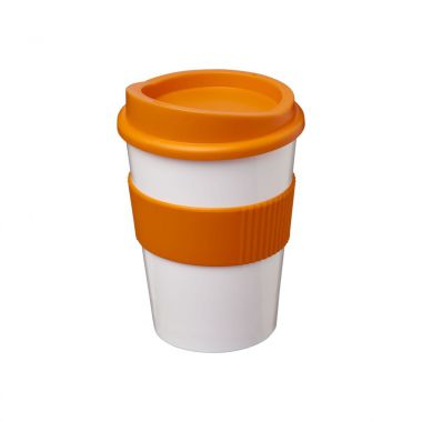 Wit /  oranje Coffee to go beker | 300 ml