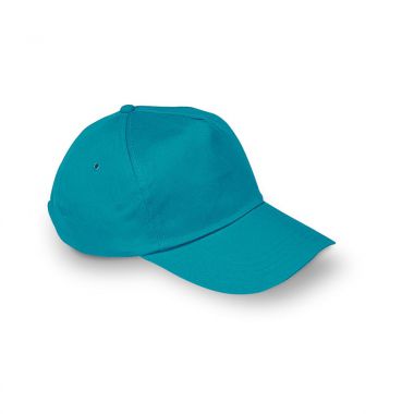 Turquoise Katoenen cap | Kunststof sluiting