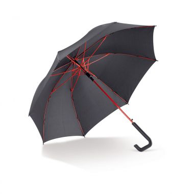 Zwart / rood Paraplu | Gekleurd accent