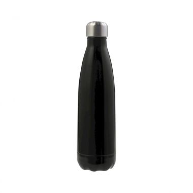 Zwarte RVS vacuüm fles | 500 ml
