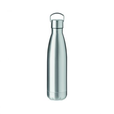 Zilvere Dubbelwandige drinkfles | 500 ml | RVS