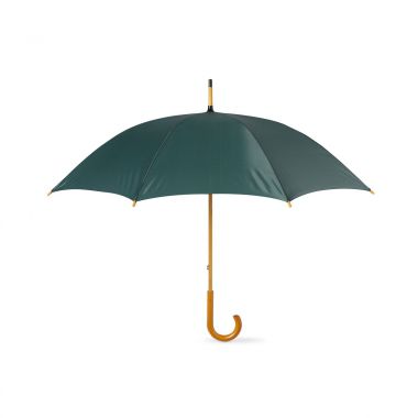 Groene Paraplu bedrukken | Houten handvat