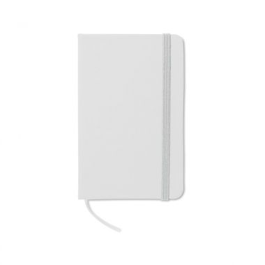 Witte A6 notitieboek met logo