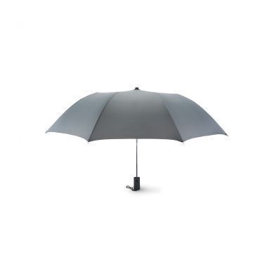 Grijze Opvouwbare paraplu | Metalen steel | 53 cm