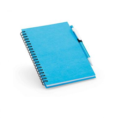 Lichtblauwe Ringband notitieboekje | Met balpen
