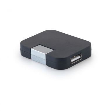 Zwarte USB hub 2.0 | 4 poorten