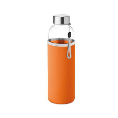 Oranje Waterfles glas | Gekleurde houder | 500 ml