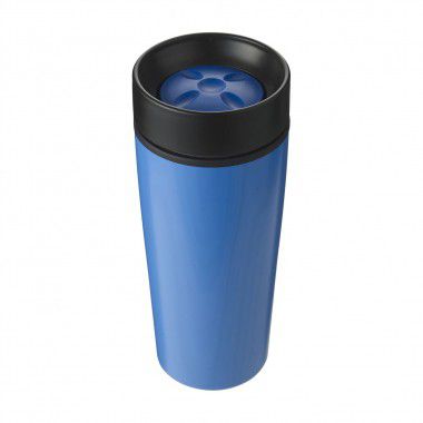 Lichtblauwe RVS drinkbeker | Met drukknop | 450 ml