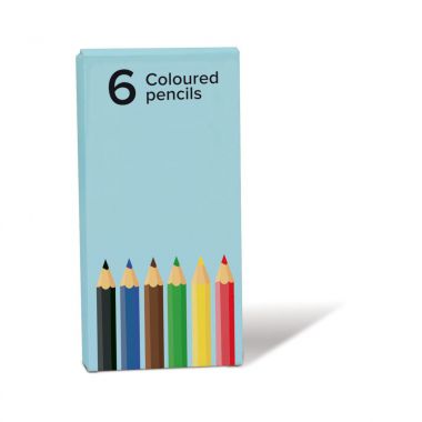 Multicolor Potlodendoosje karton | 6 stuks