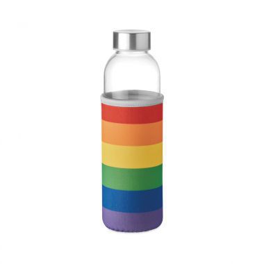 Multicolor Waterfles glas | Gekleurde houder | 500 ml