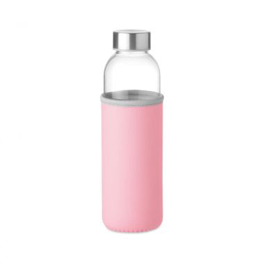 Roze Waterfles glas | Gekleurde houder | 500 ml