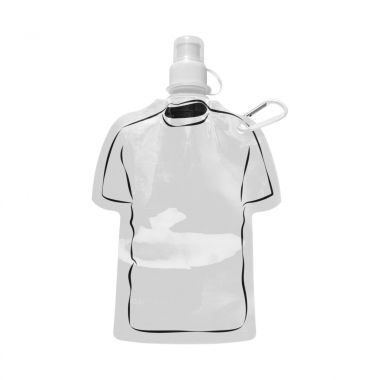 Witte Opvouwbaar waterflesje | T-shirt | 450 ml