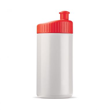 Wit / rood Drinkbidon gekleurd | 500 ml
