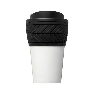Zwarte Coffee to go | Geïsoleerd | Siliconen grip | 250 ml