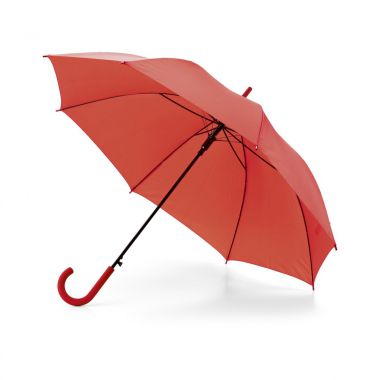 Rode Paraplu met logo | Rubber handvat | 104 cm 