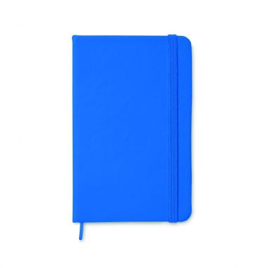 Koningsblauw A6 notitieboek met logo