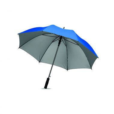 Koningsblauw Paraplu bedrukken | Zilver | 68 cm