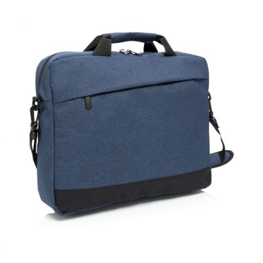 Donkerblauw /  zwart Laptoptas stijlvol | Polyester | 15 inch