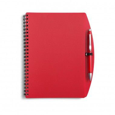 Rode A5 notitieboekje bedrukt